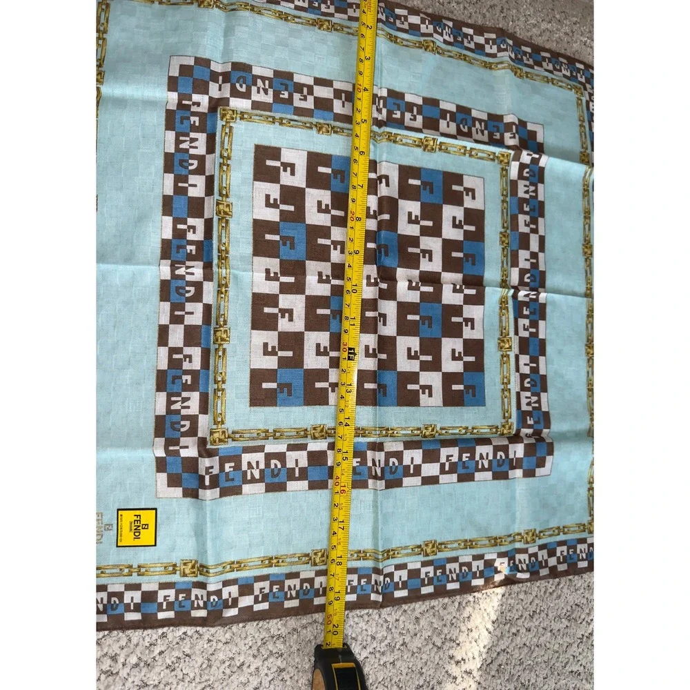 Authentic vintage Fendi cotton scarf 100% COTTON